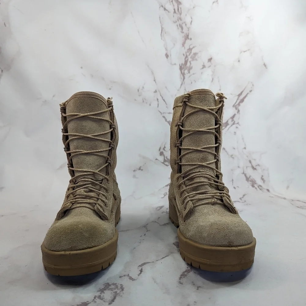 Altama Boot Size 5.5 Wide Mens Tan Suede Coyote Vibram Desert Military Combat